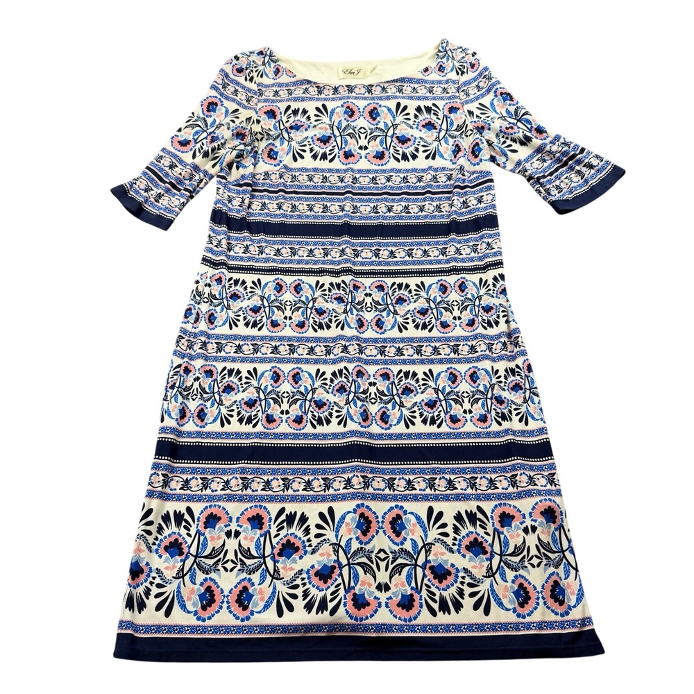 Eliza J Floral Border‎ Print Sheath Dress Size 12